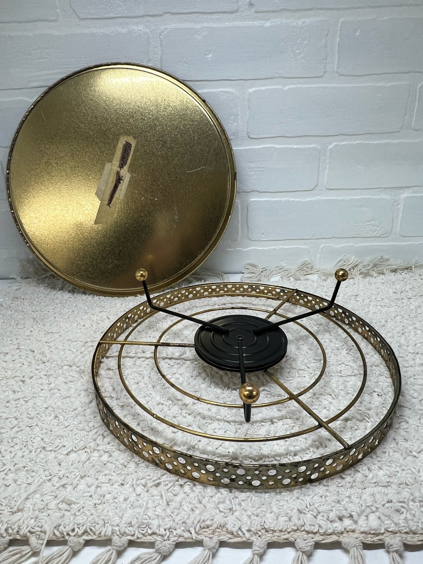 Vintage Lazy Susan with deer tray