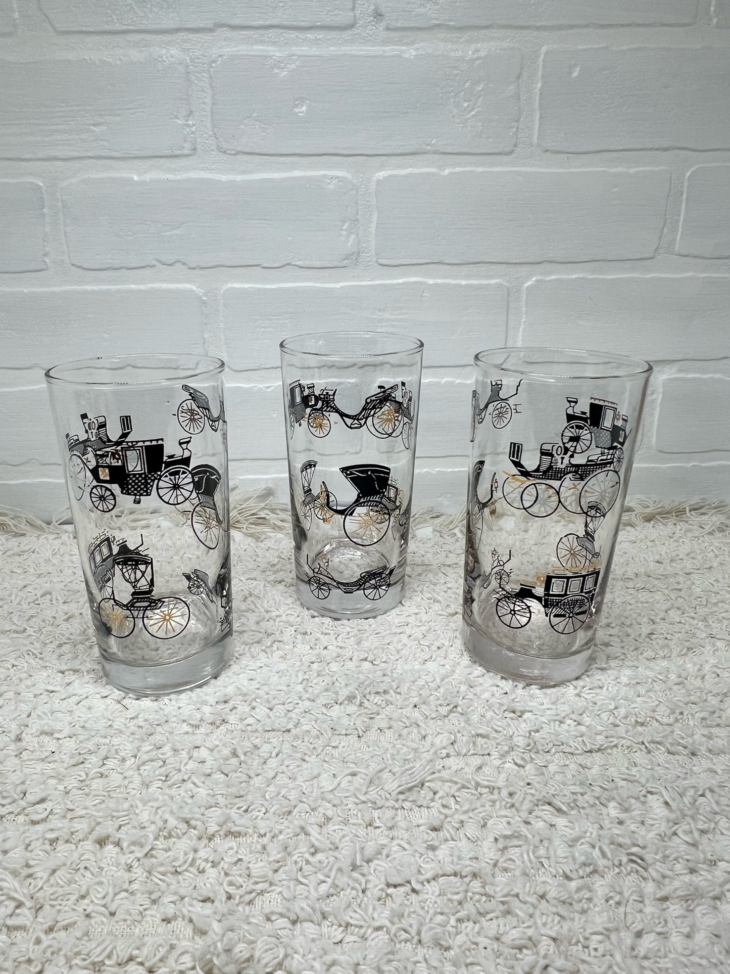 Libbey glass set - Curio Carriage - three glasses