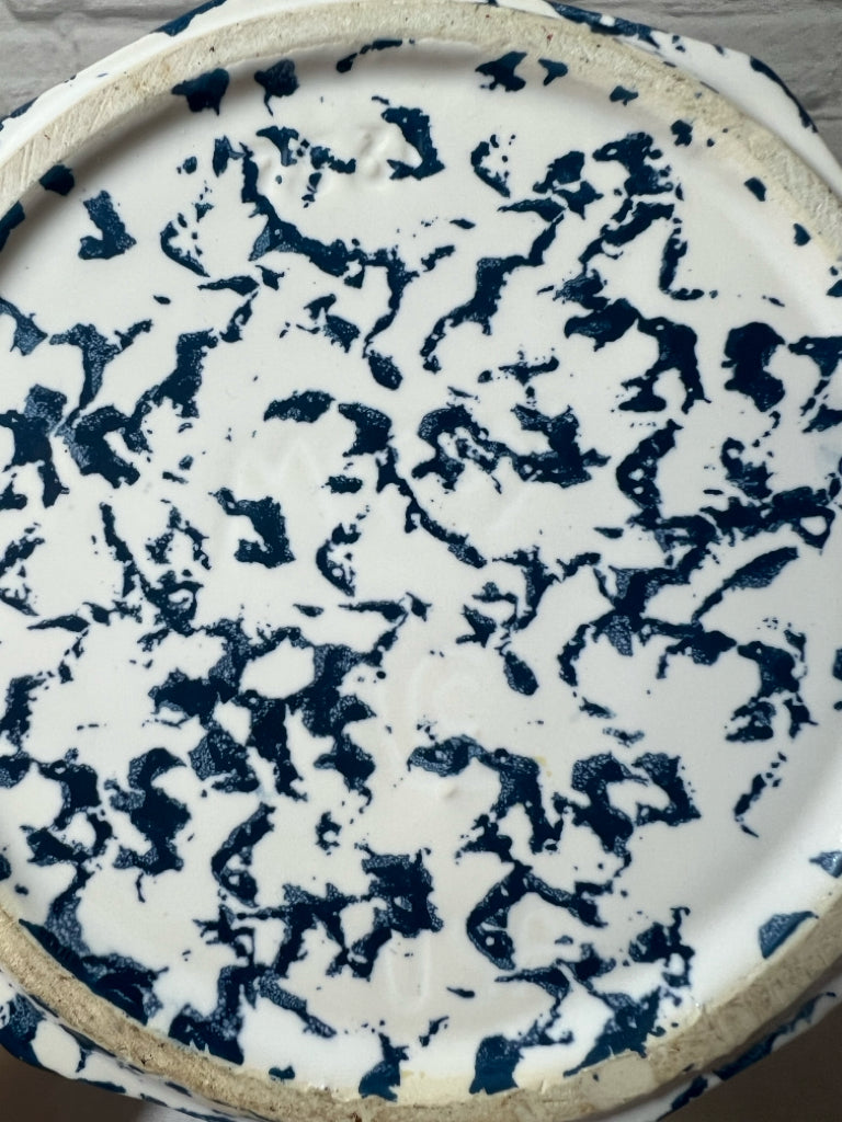 McCoy pitcher & bowl set in blue spatterware