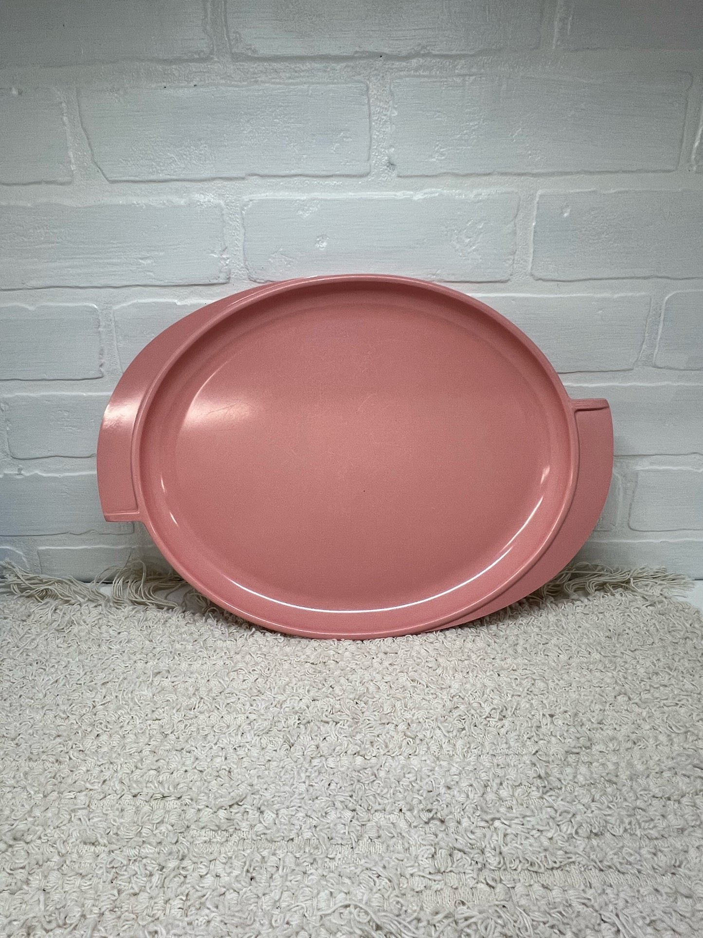 Boonton 1950's melamine pink 'winged' platter