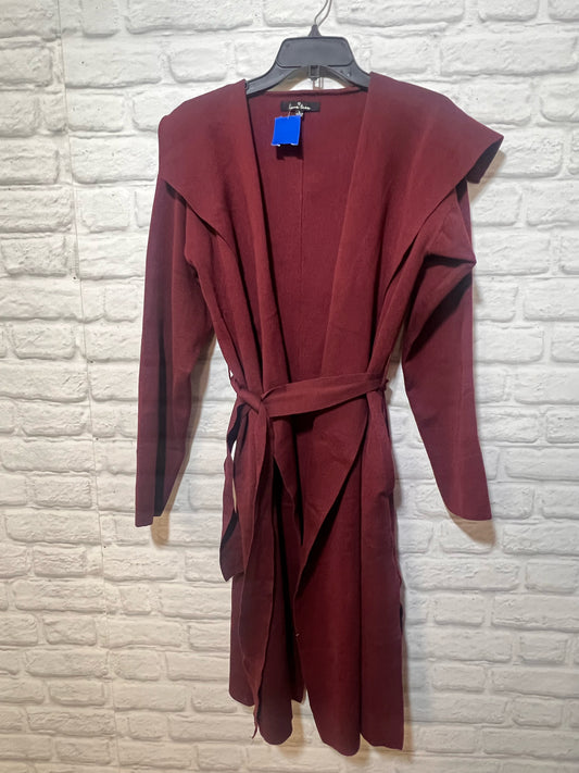 Size L LoveTree Longline Maroon Knit Cardigan