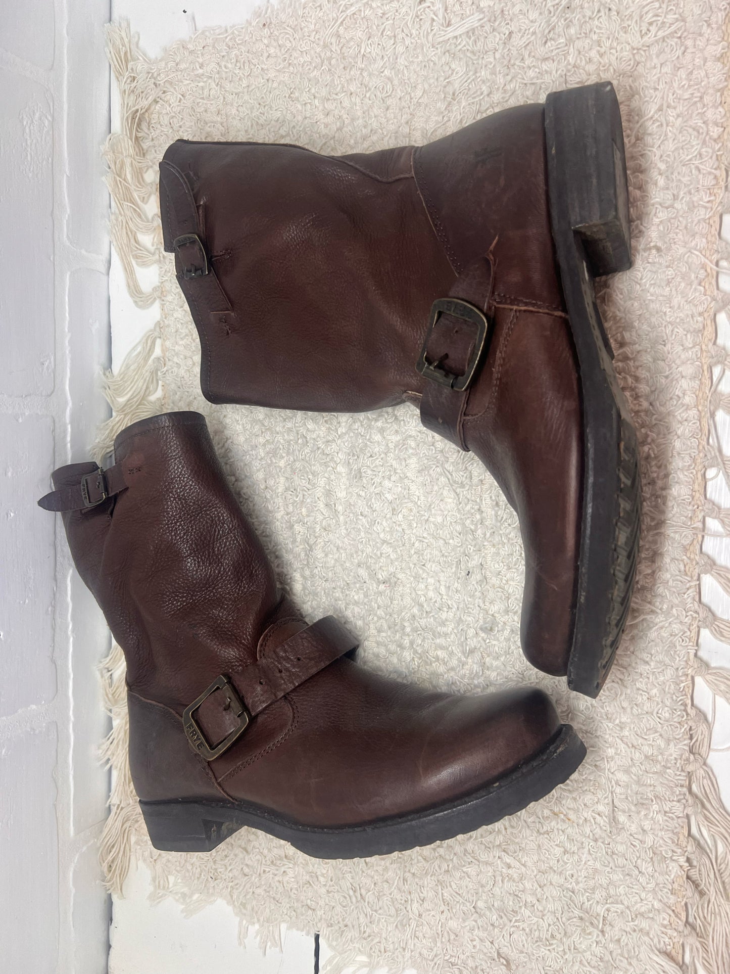 Frye Veronica Brown Leather Boots