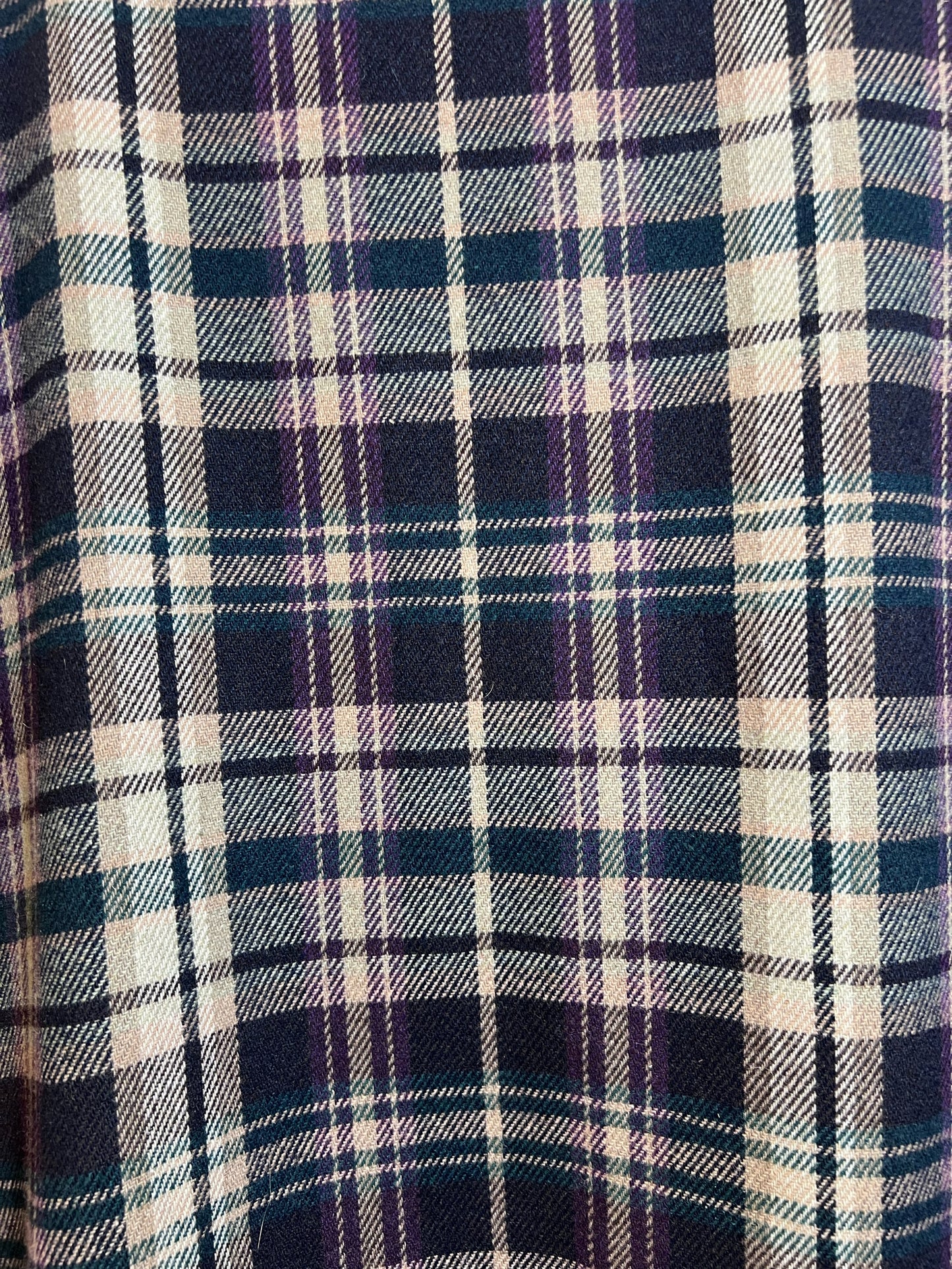 Size 14 P Sag Harbor Brown Muticolor Plaid Wool Blend Blazer