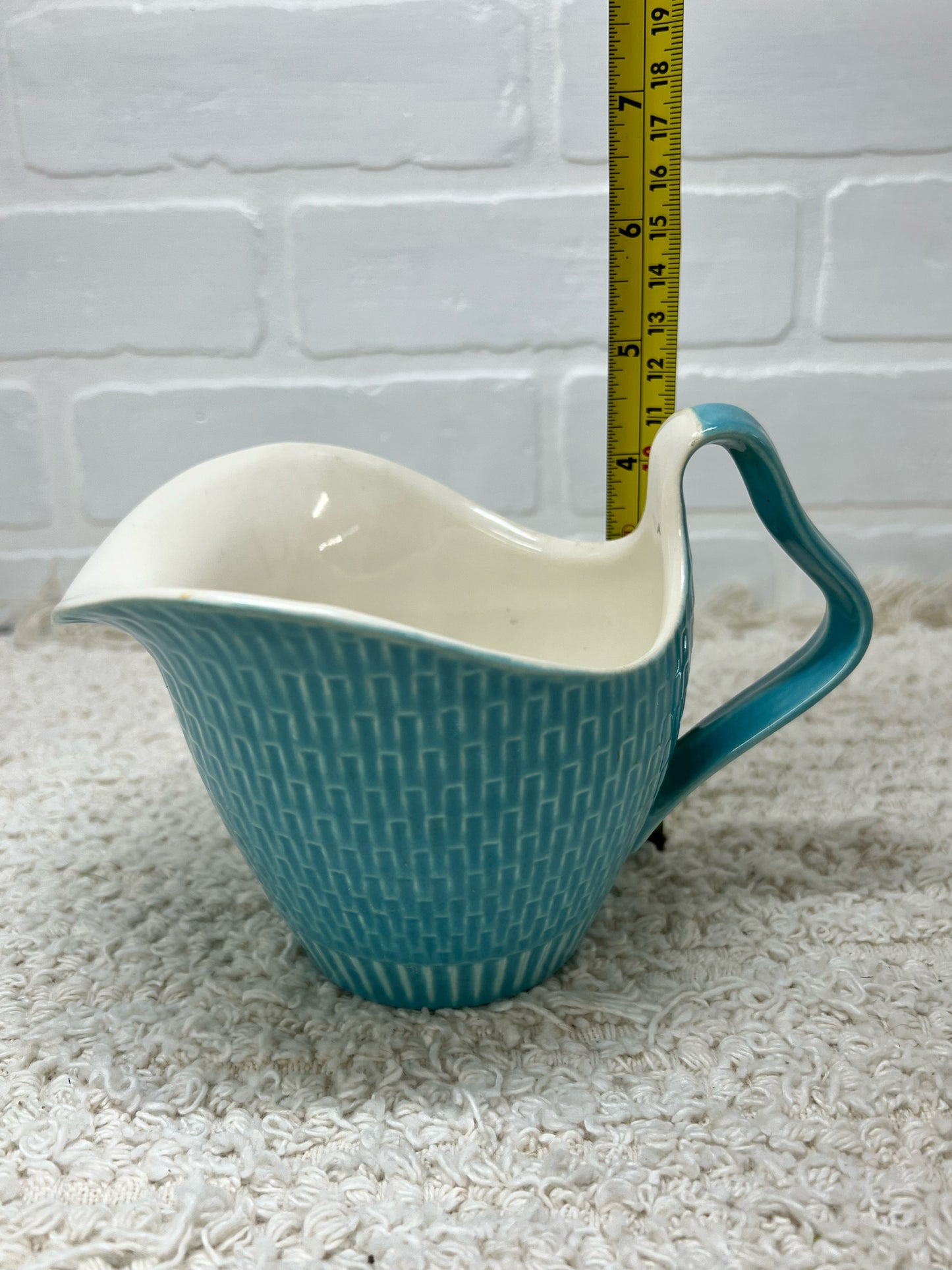 Red Wing Pottery 'Driftless' MCM blue creamer