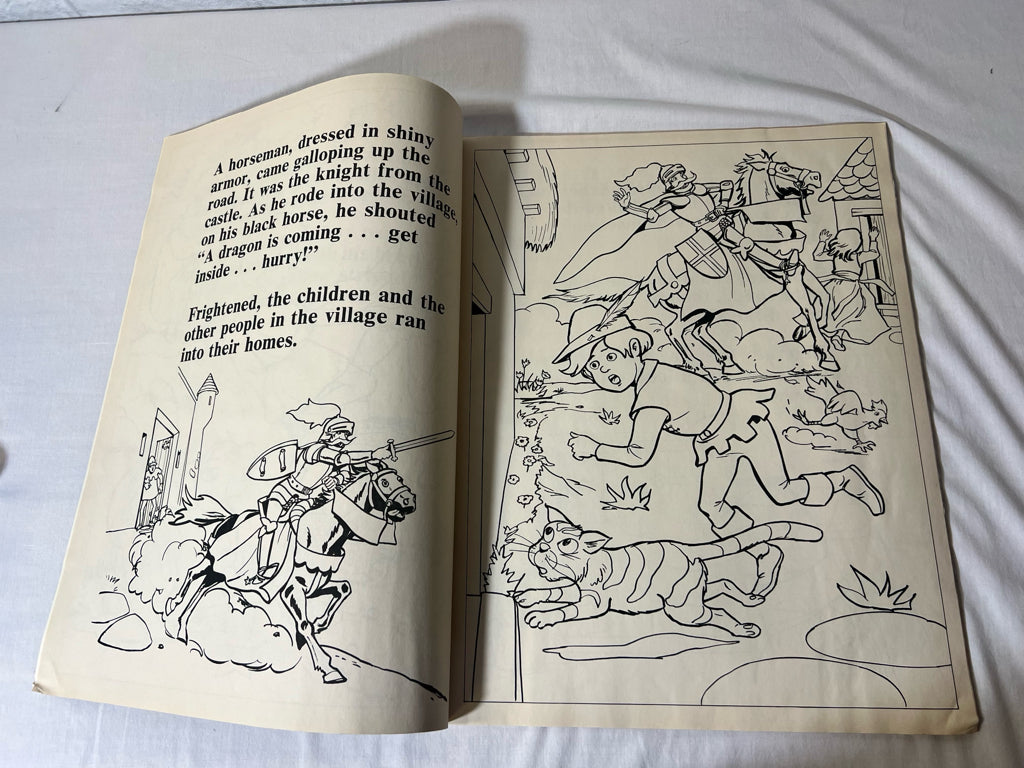 Oversized vintage coloring book