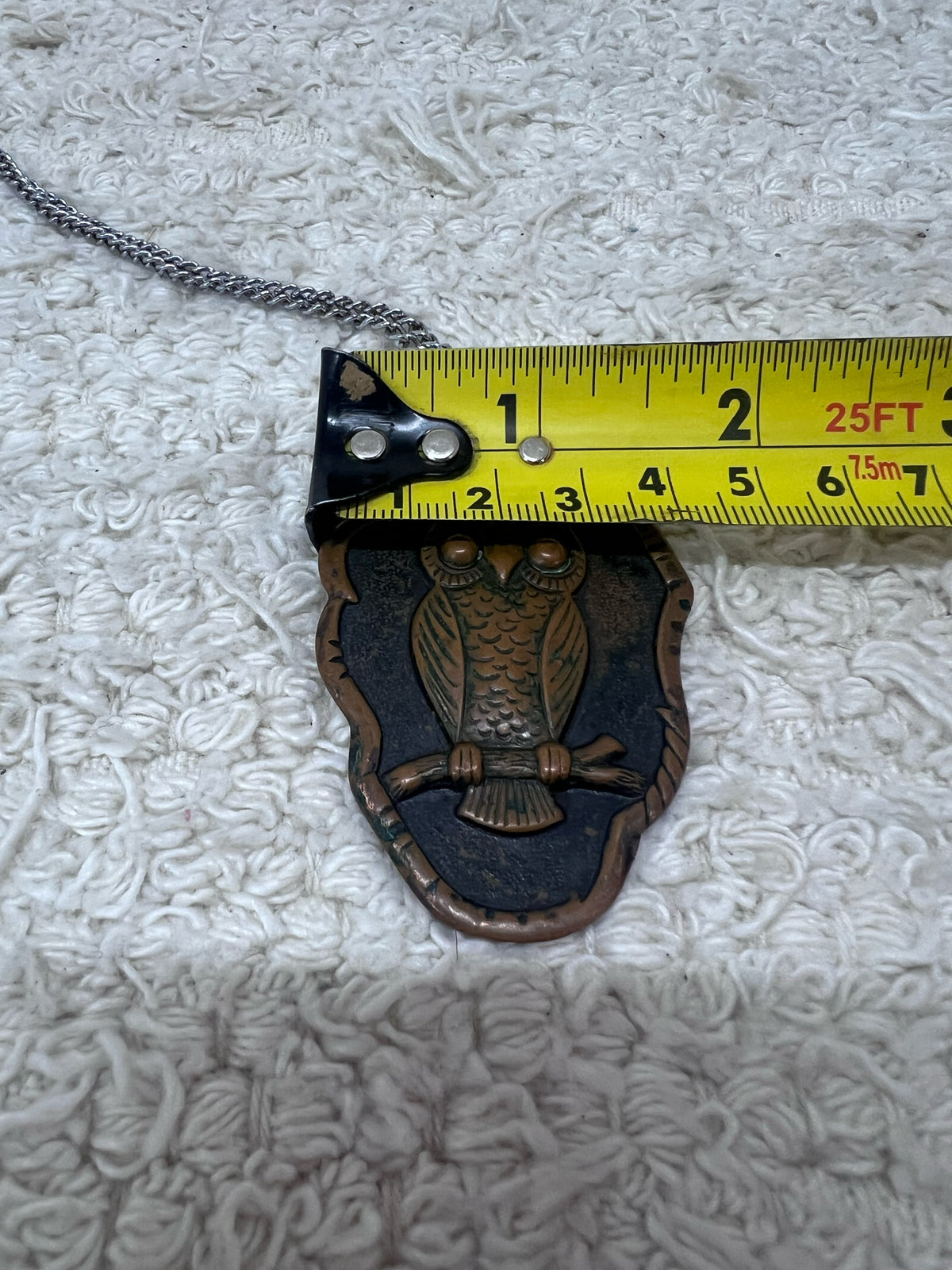 Bell Trading Post Vintage Solid Copper Owl Pendant