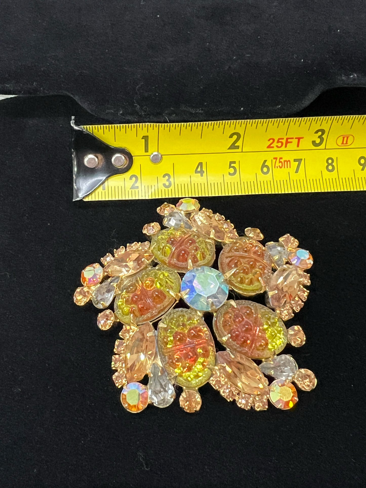 Juliana D&E Jewelry Set- art glass and rhinestone