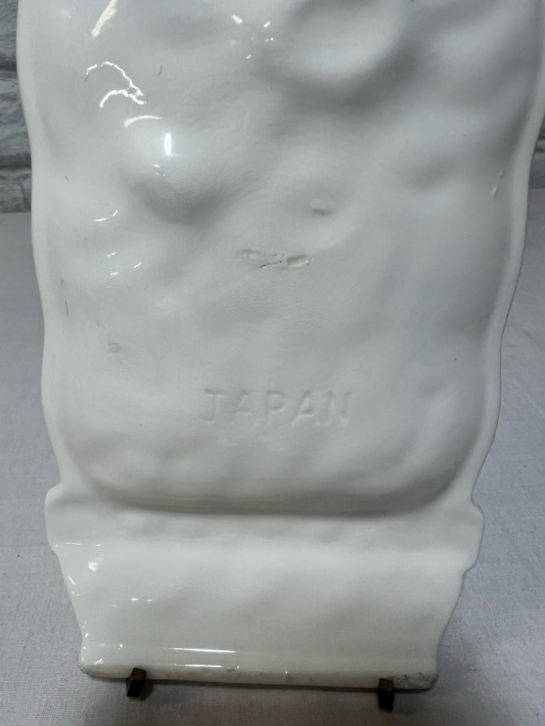 Vintage ceramic floral spoon rest