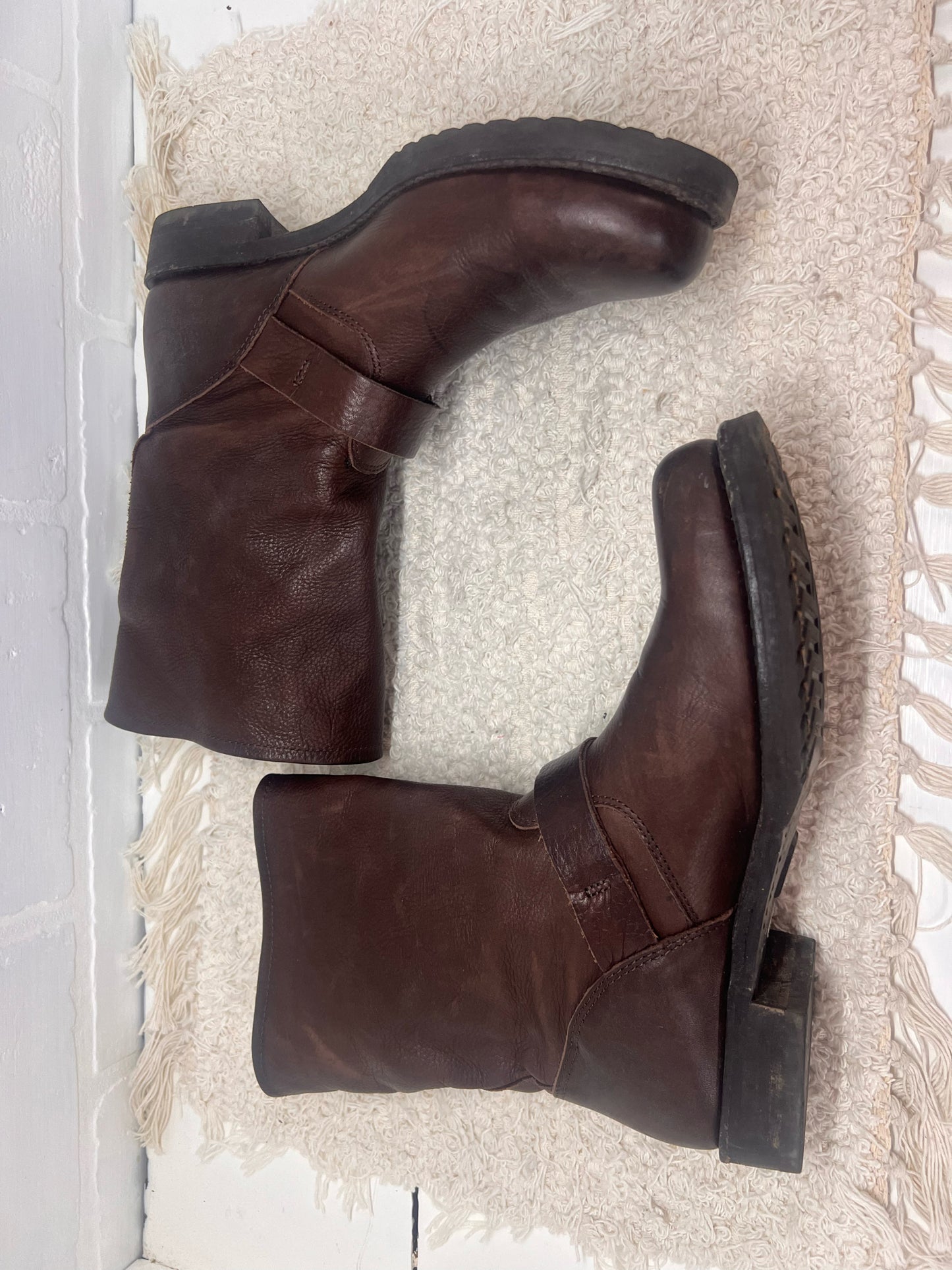 Frye Veronica Brown Leather Boots