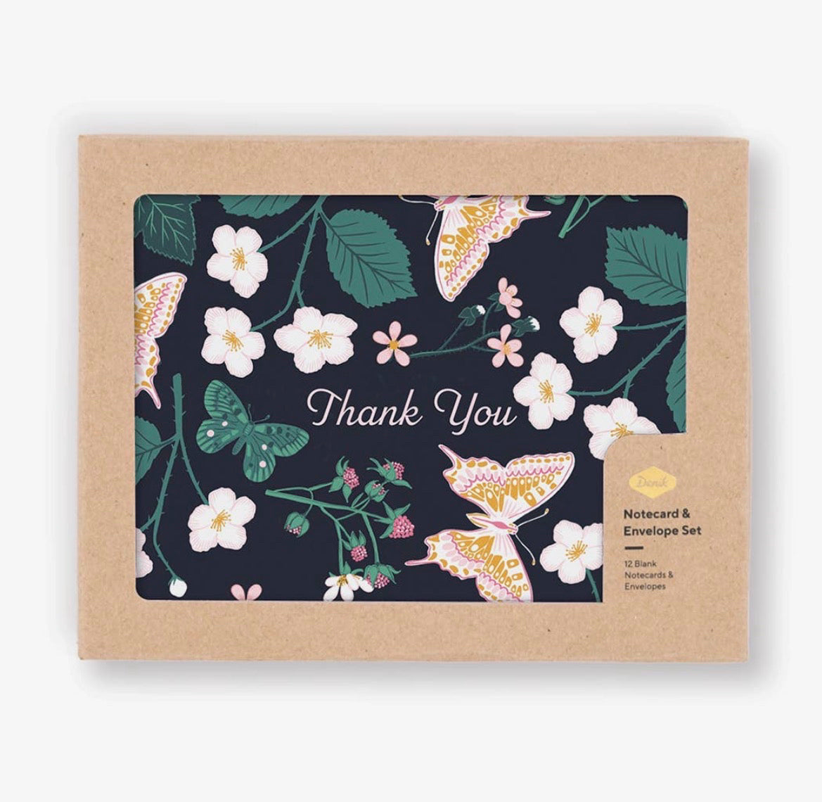 Denik Boxed Notecard & Envelope Set - 12 Cards - 3 Styles to Choose From!