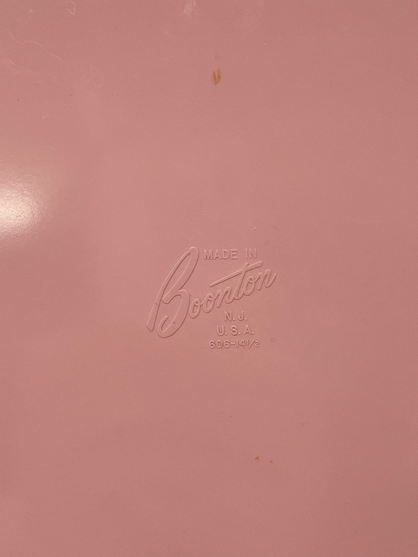 Boonton 1950's melamine pink 'winged' platter