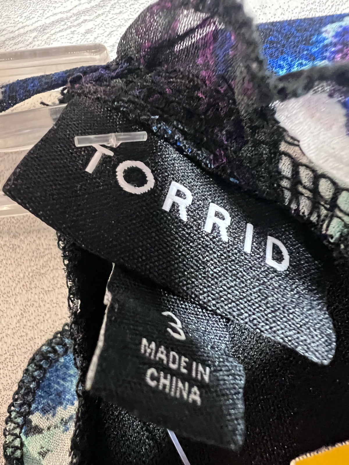 Size 3X Torrid Black/Purple/Blue Dress