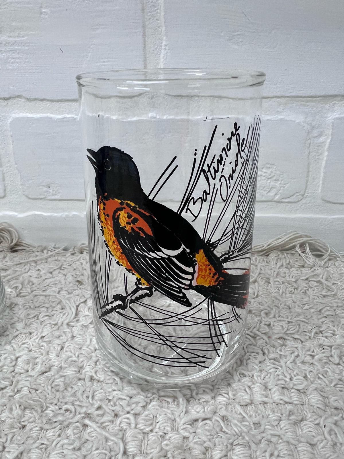 Anchor Hocking Song Birds Glass Set 8 Glasses