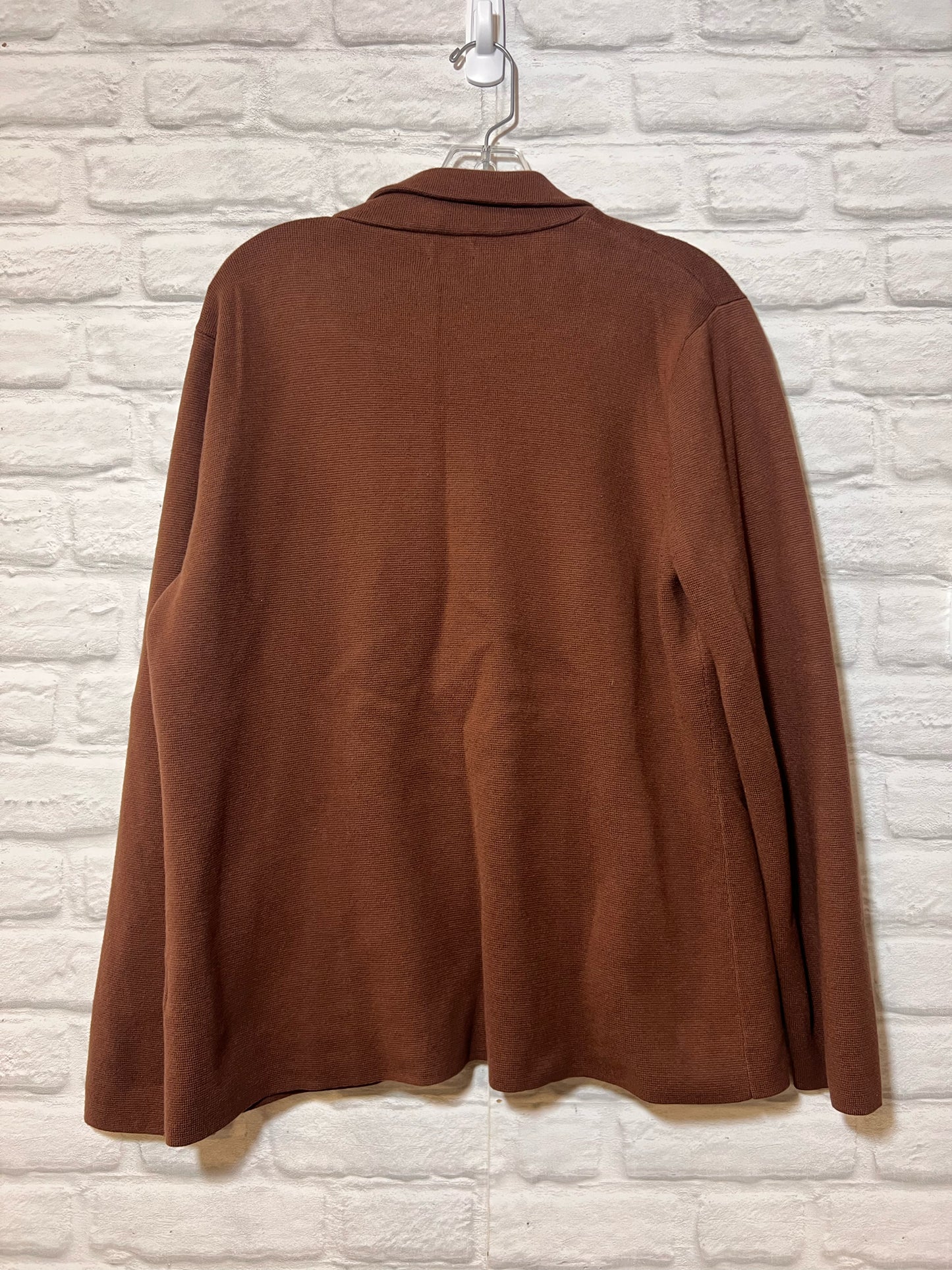 Size XL J. Crew Brown Knit One Button Blazer/Cardigan