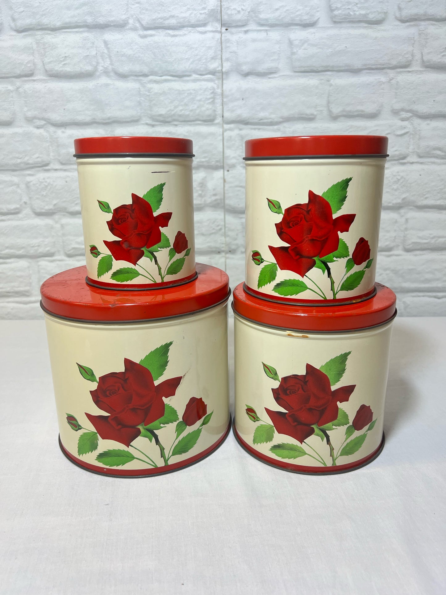 General Steel Canister Set - roses!