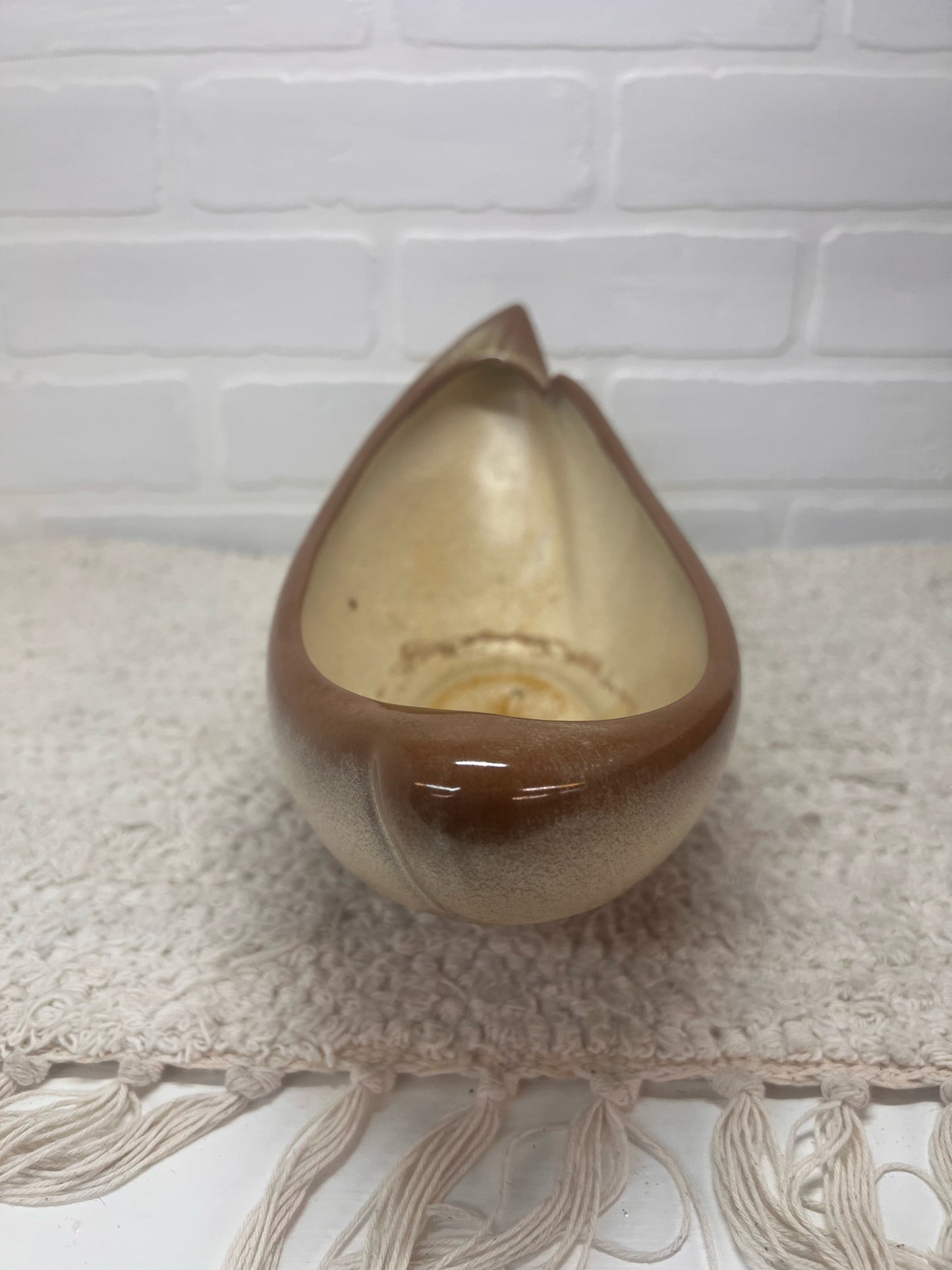 Frankoma Pottery Crescent Shaped Console Bowl