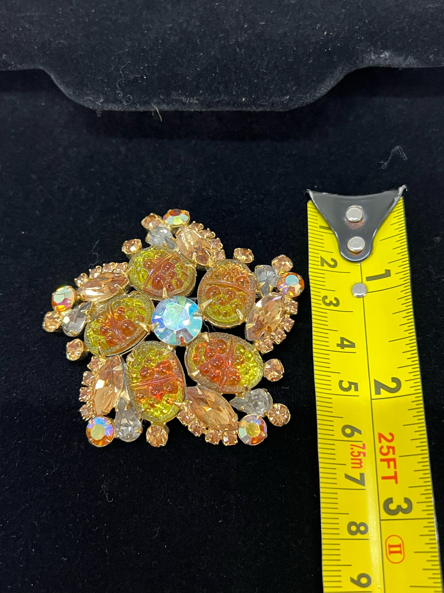 Juliana D&E Jewelry Set- art glass and rhinestone