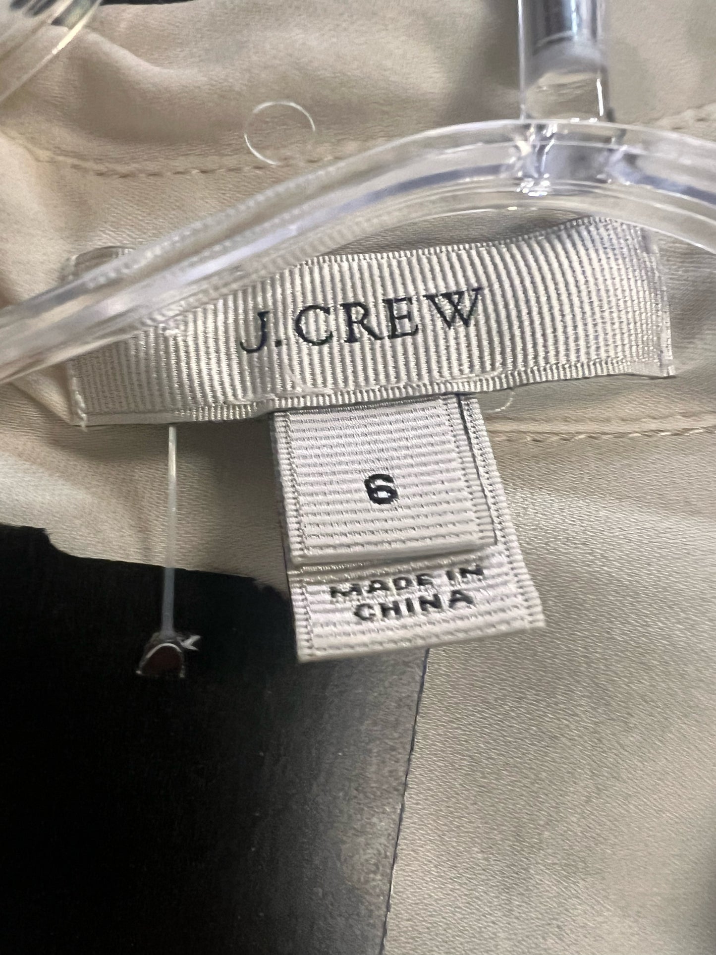 Size 6 J. Crew Ivory Silk Shirt