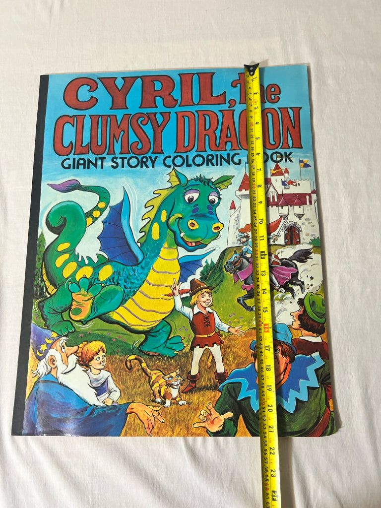 Oversized vintage coloring book