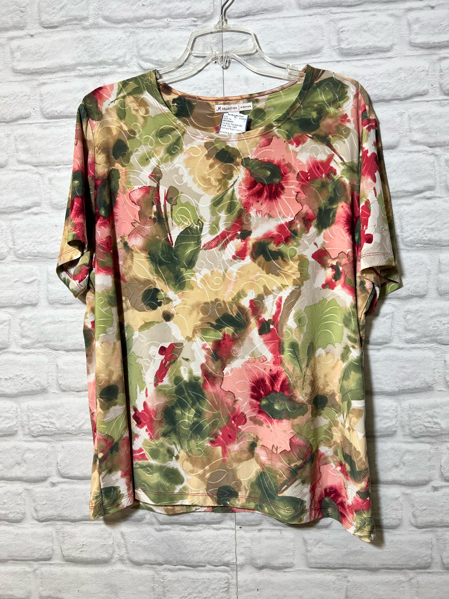 Size 1X JM Collection floral Casual Top