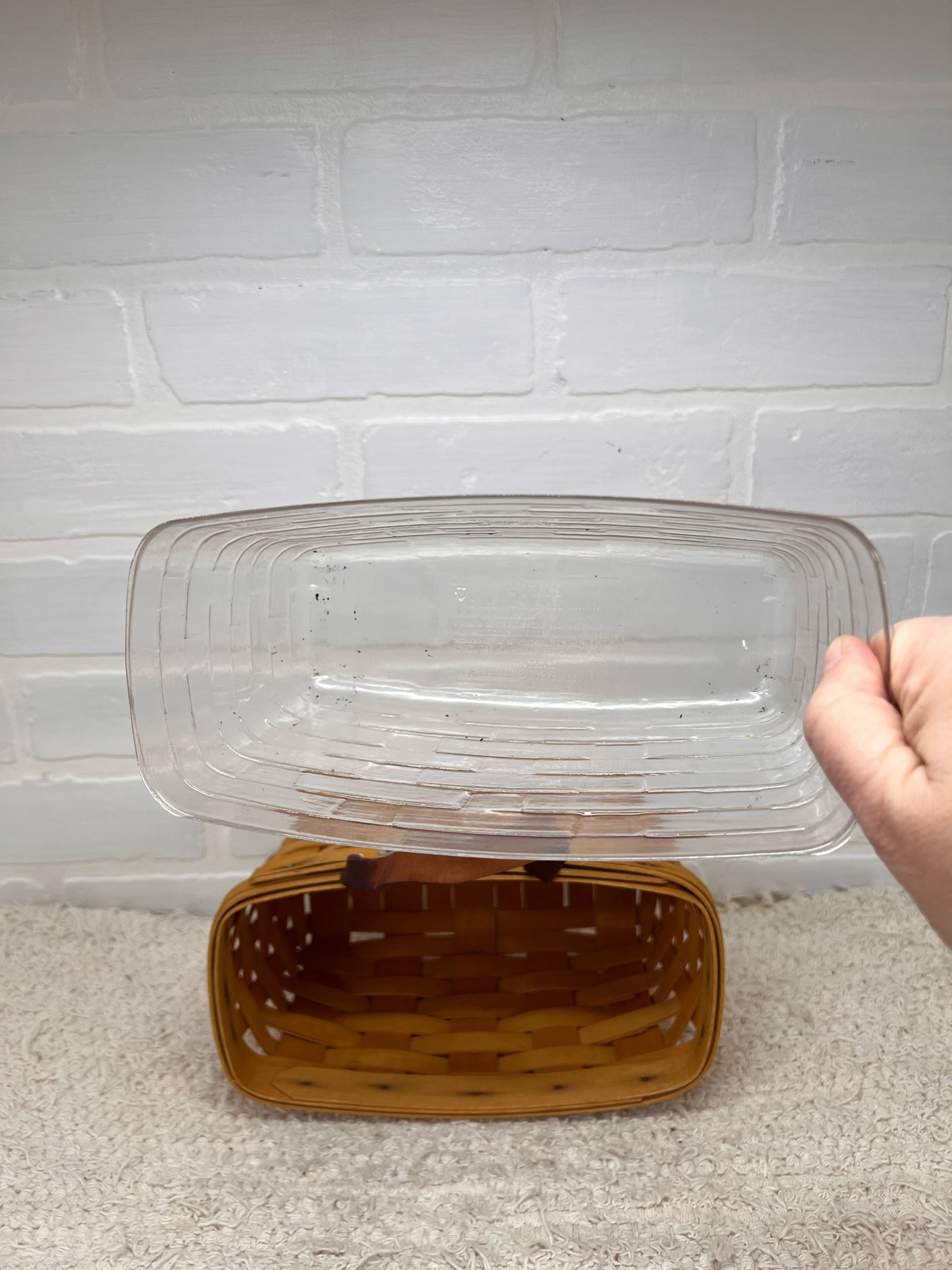 Small Longaberger Wall Hanging Basket Dated 1998