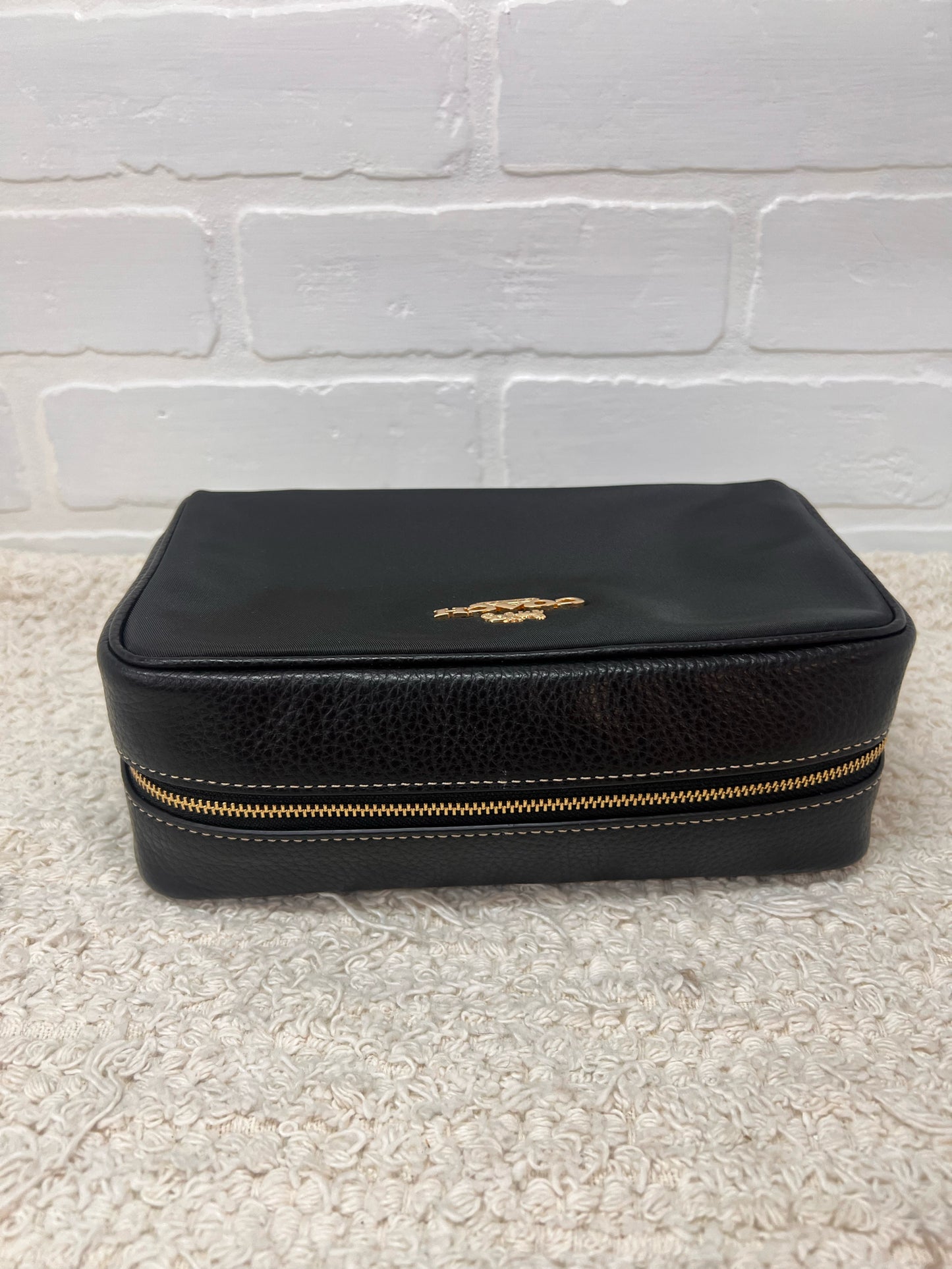Coach Leather & Canvas Black NWOT Travel Case - Ellis
