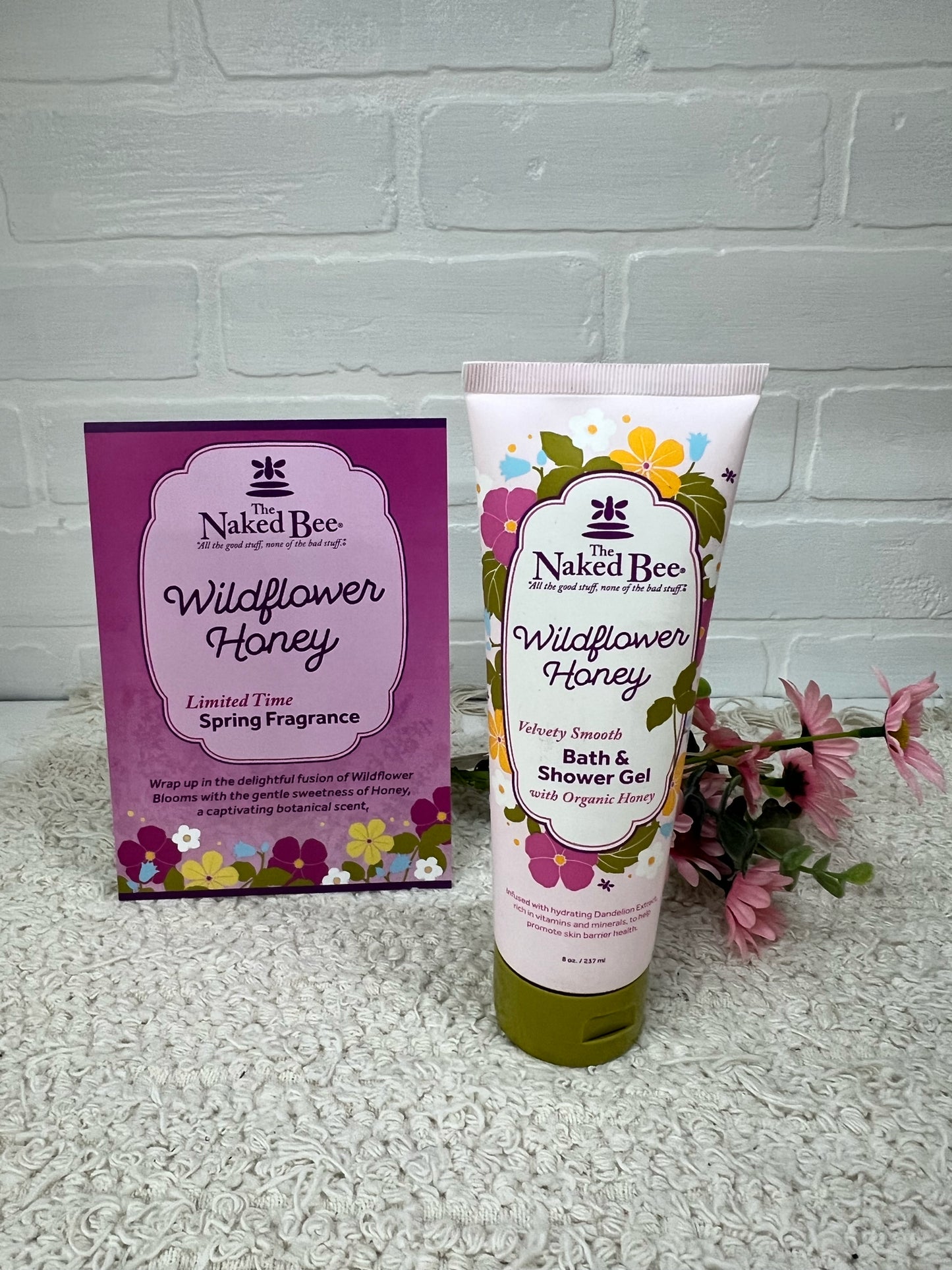 Naked Bee Wildflower Honey Shower Gel - 8 oz