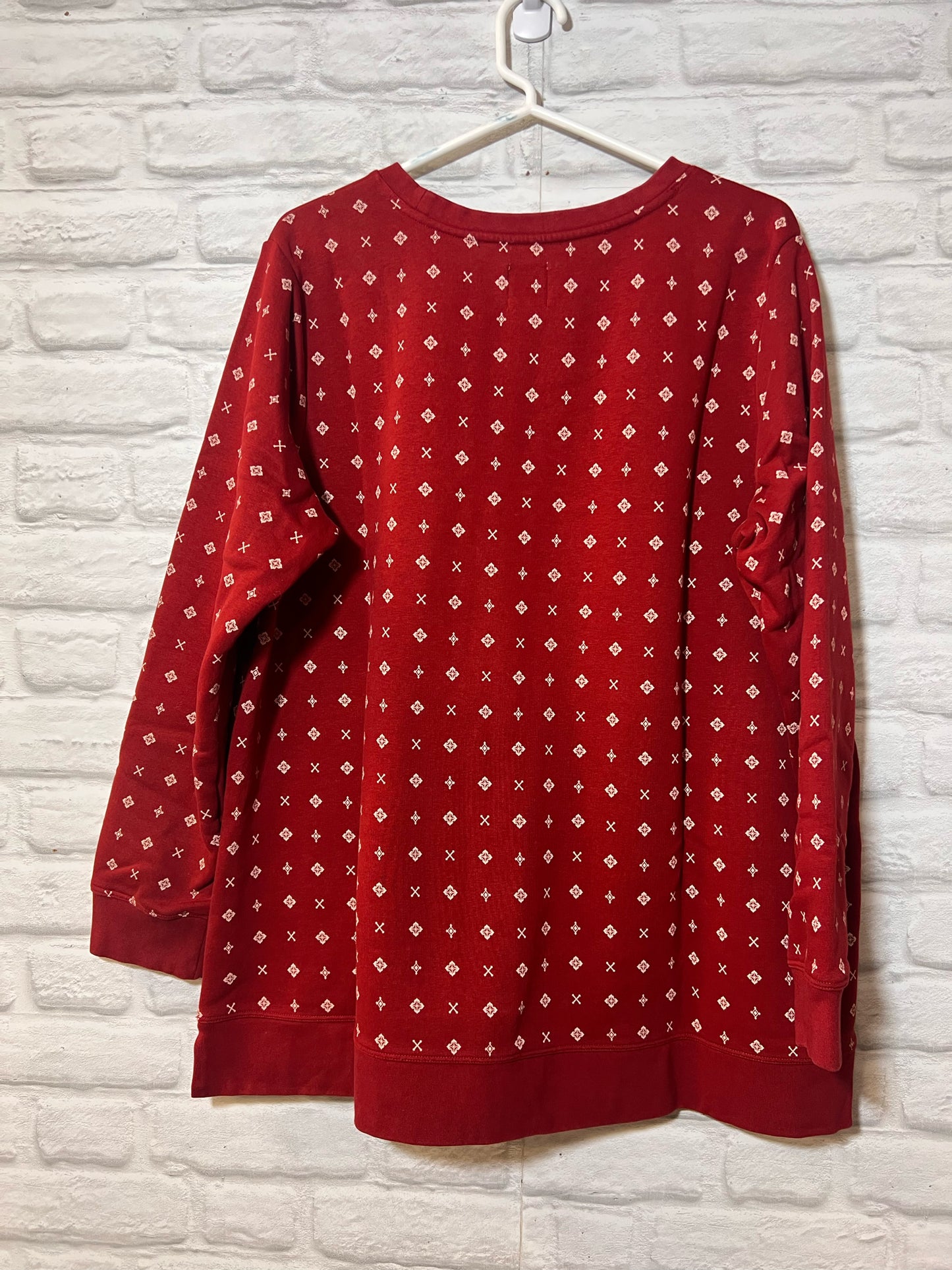 Blake Shelton Collection Size 1X Land's End Red Sweatshirt