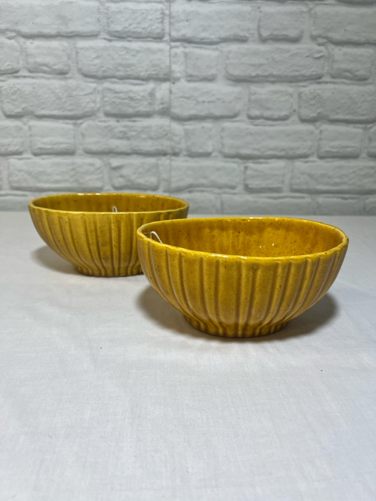 Haeger pottery mustard yellow planter
