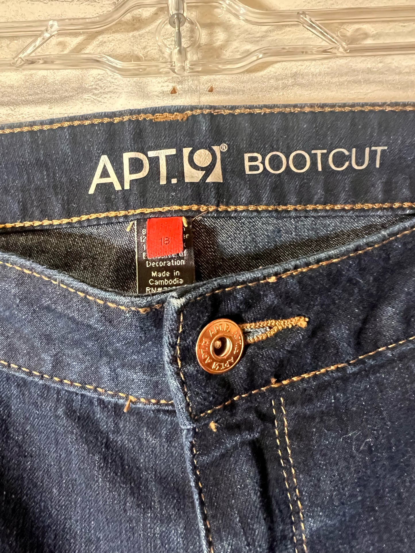 Apt. 9 Size 18 Dark Wash Boot Cut Jeans