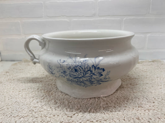 Antique chamber pot w/ blue floral design