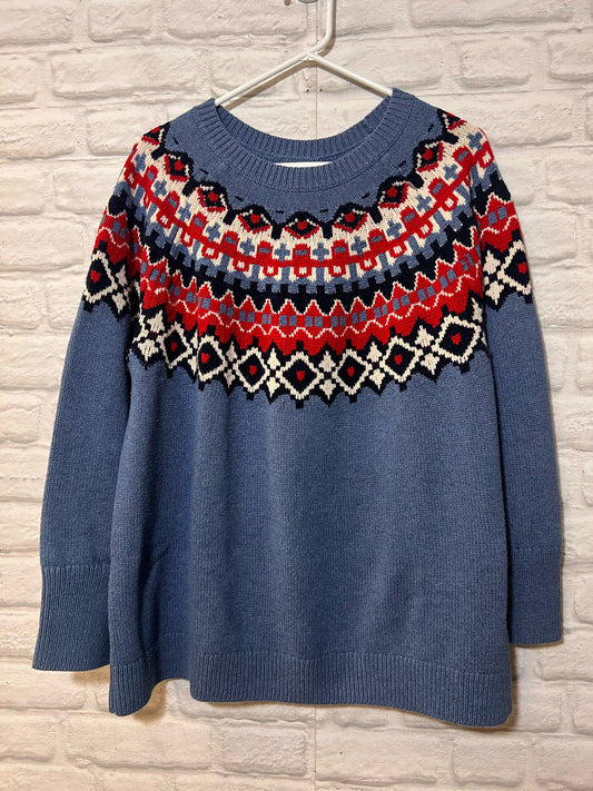 Size 2X Chaps Fair Isle Knit Cotton Sweater