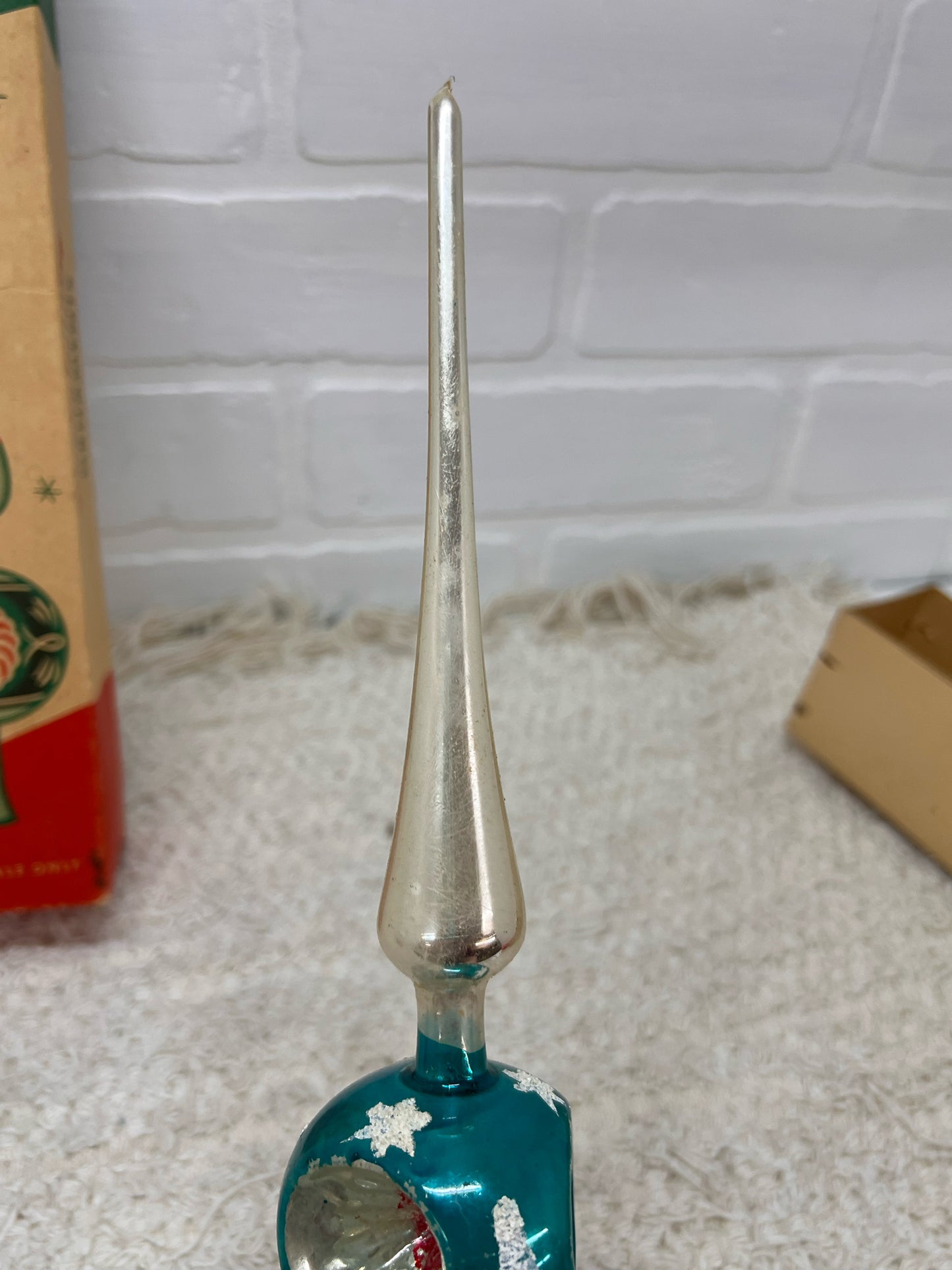Vintage 1950's Shiny Brite Christmas Tree Topper - hand blown