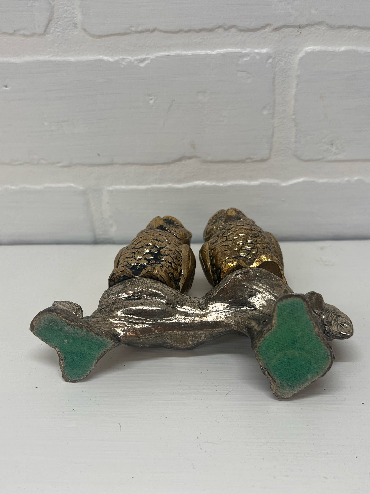 Vintage Metal Owls on Branch Salt & Pepper Set