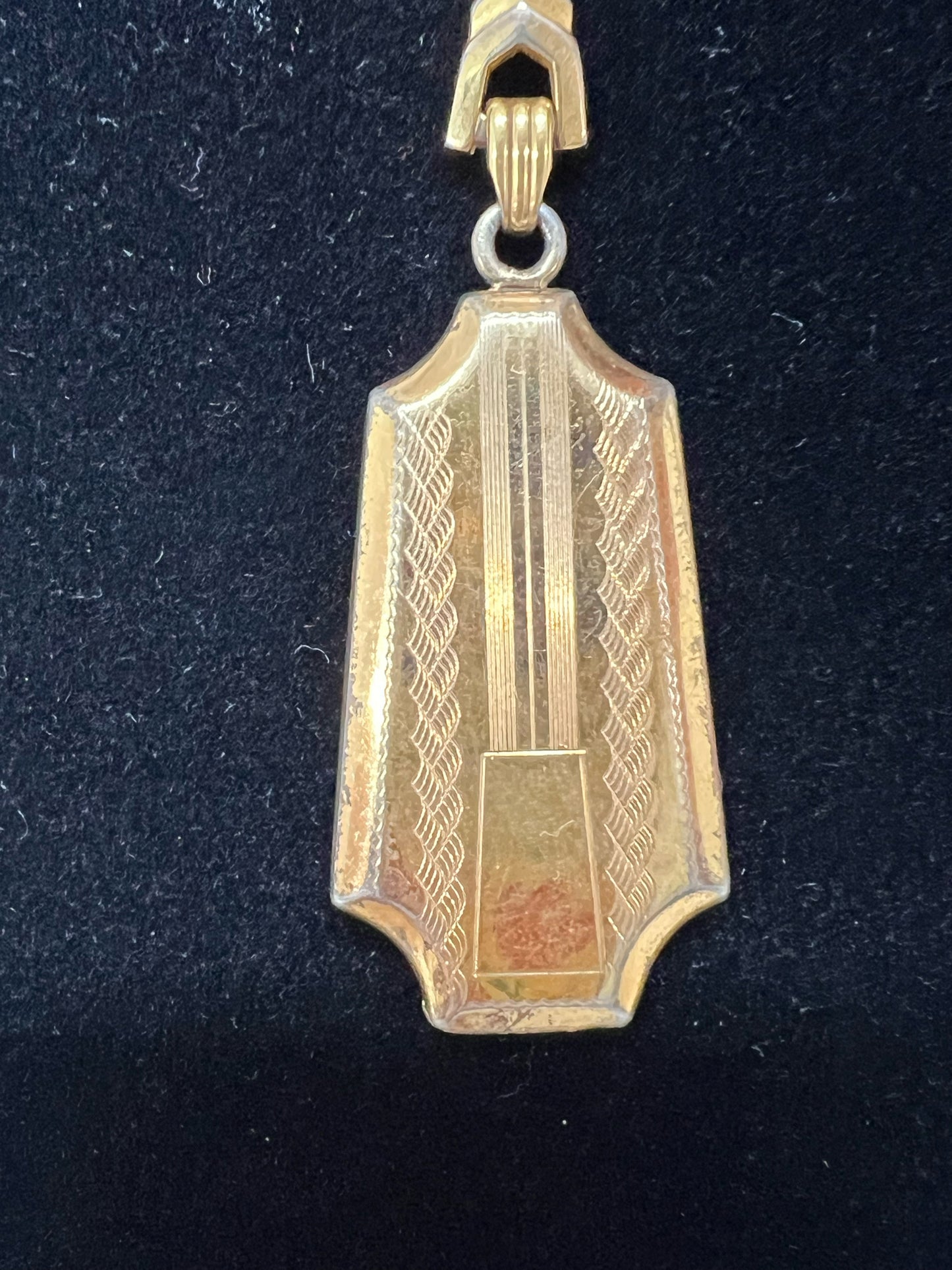 Vintage goldtone locket pin