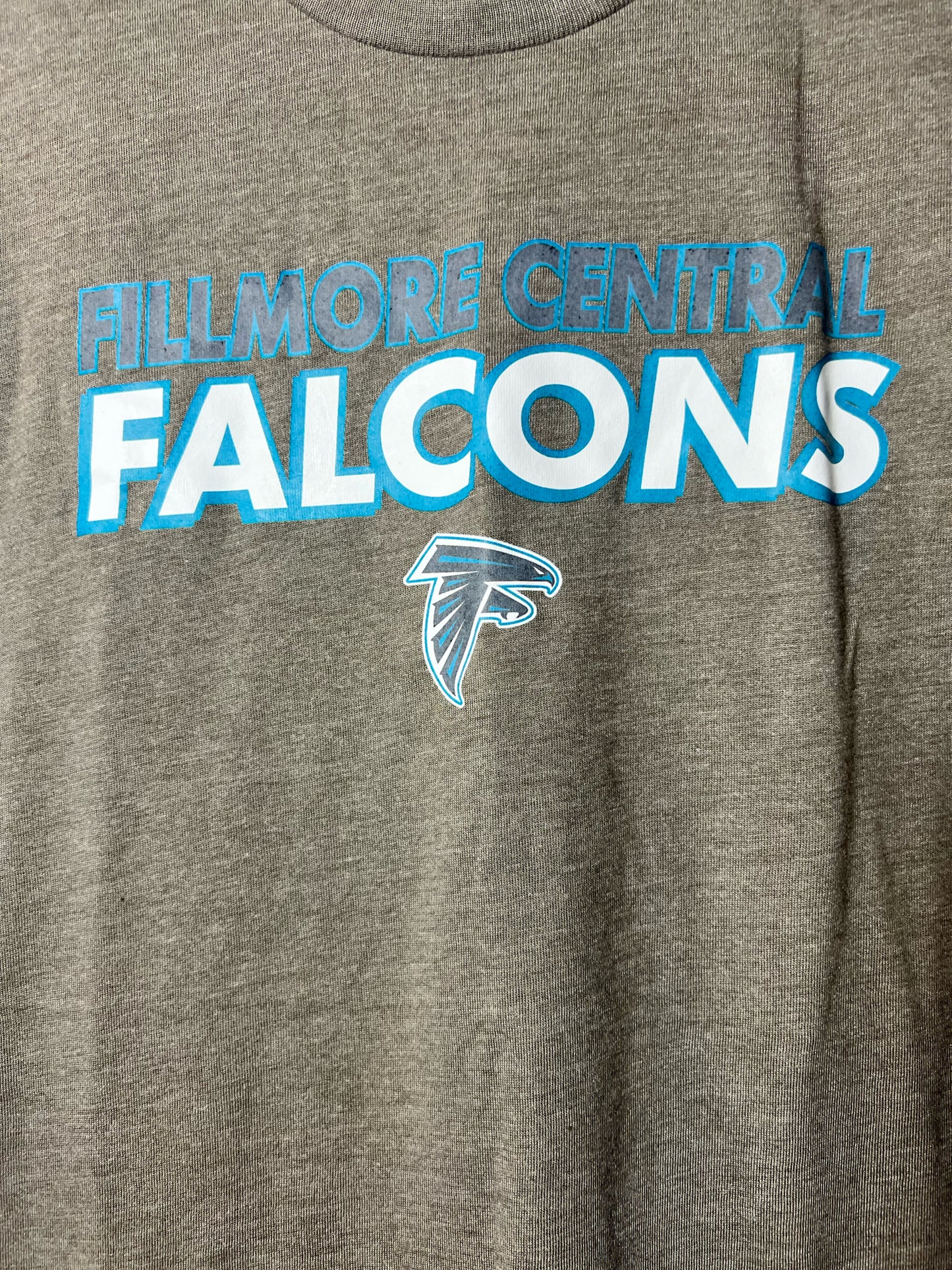 Size S Fillmore Central Falcons gray T-shirt