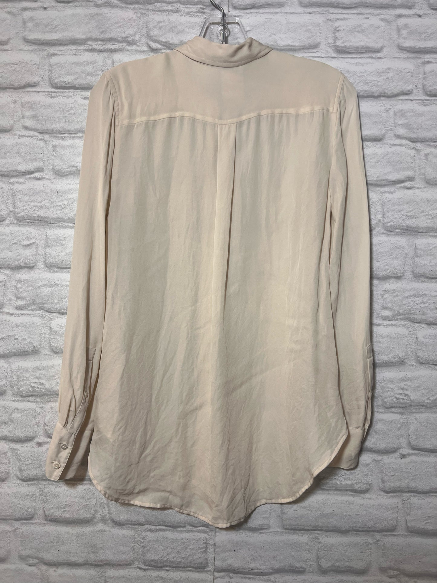 Size 6 J. Crew Ivory Silk Shirt