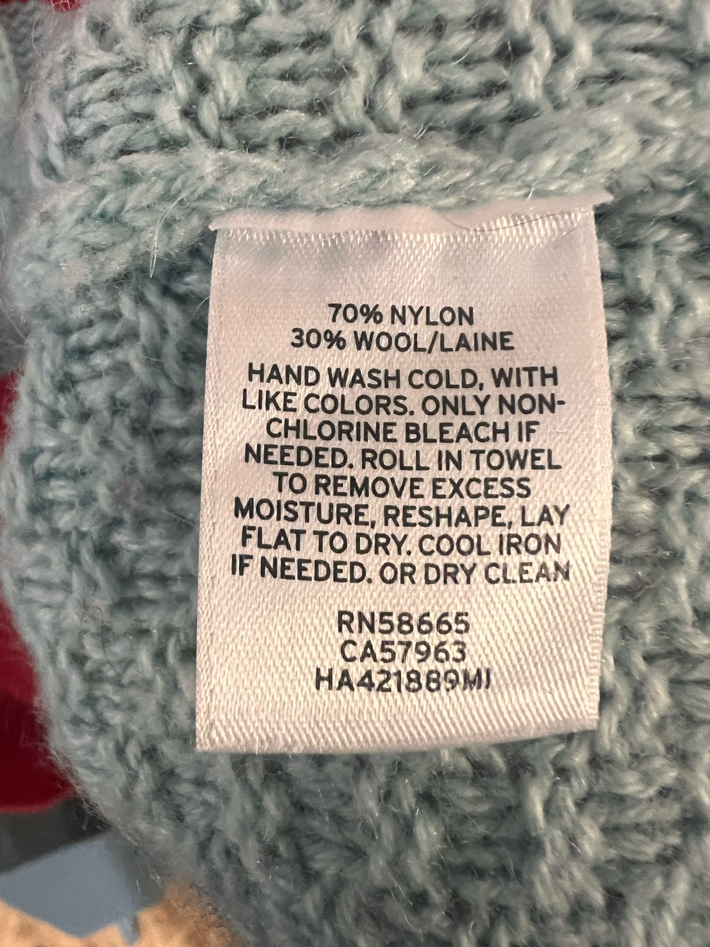 Size M Halogen Red & Blue Striped Wool Blend Sweater