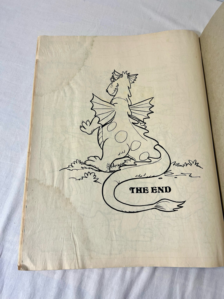 Oversized vintage coloring book