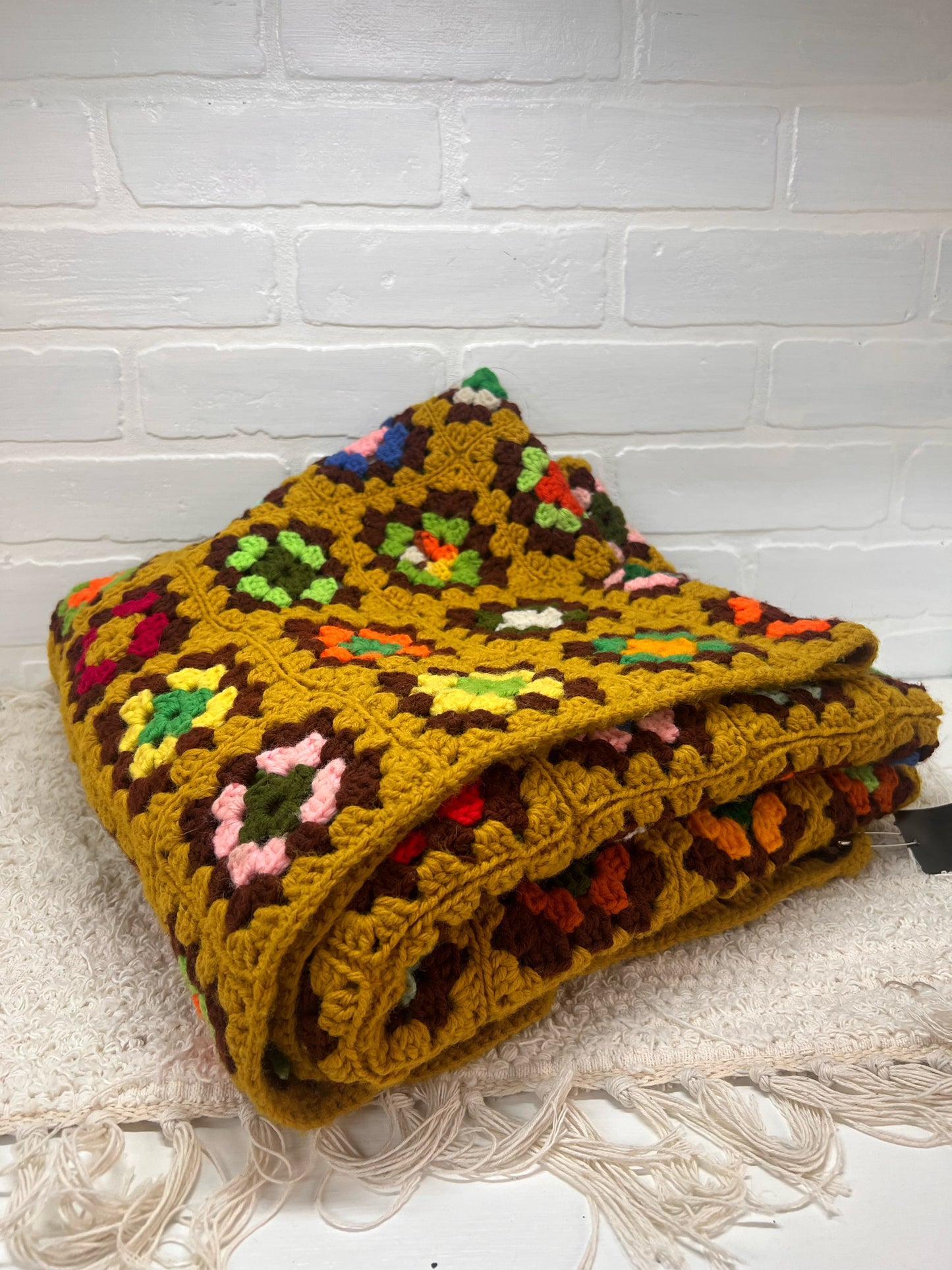 Vintage Granny Square Lap Blanket