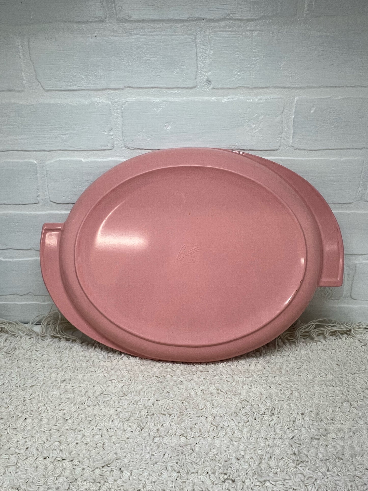 Boonton 1950's melamine pink 'winged' platter