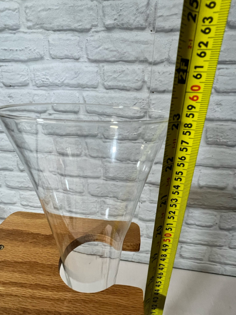 Large Belgian Kwak Glass with Stand, 23" tall