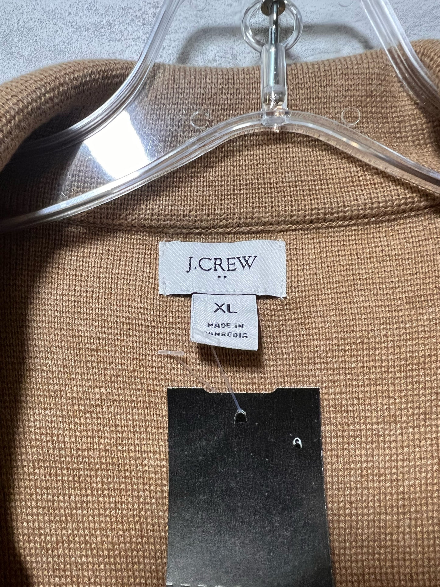Size XL J. Crew Tan Knit One Button Blazer/Cardigan