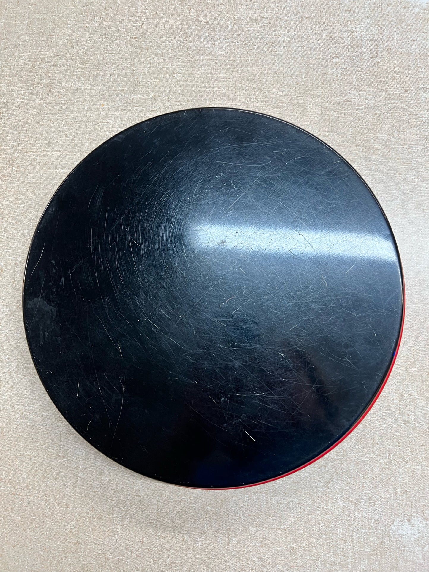 Vintage floral round serving tray