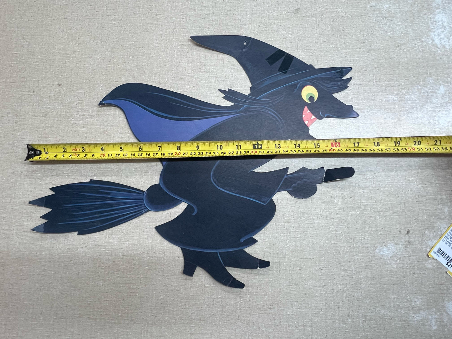 Vintage Die Cut Halloween Witch Cutout