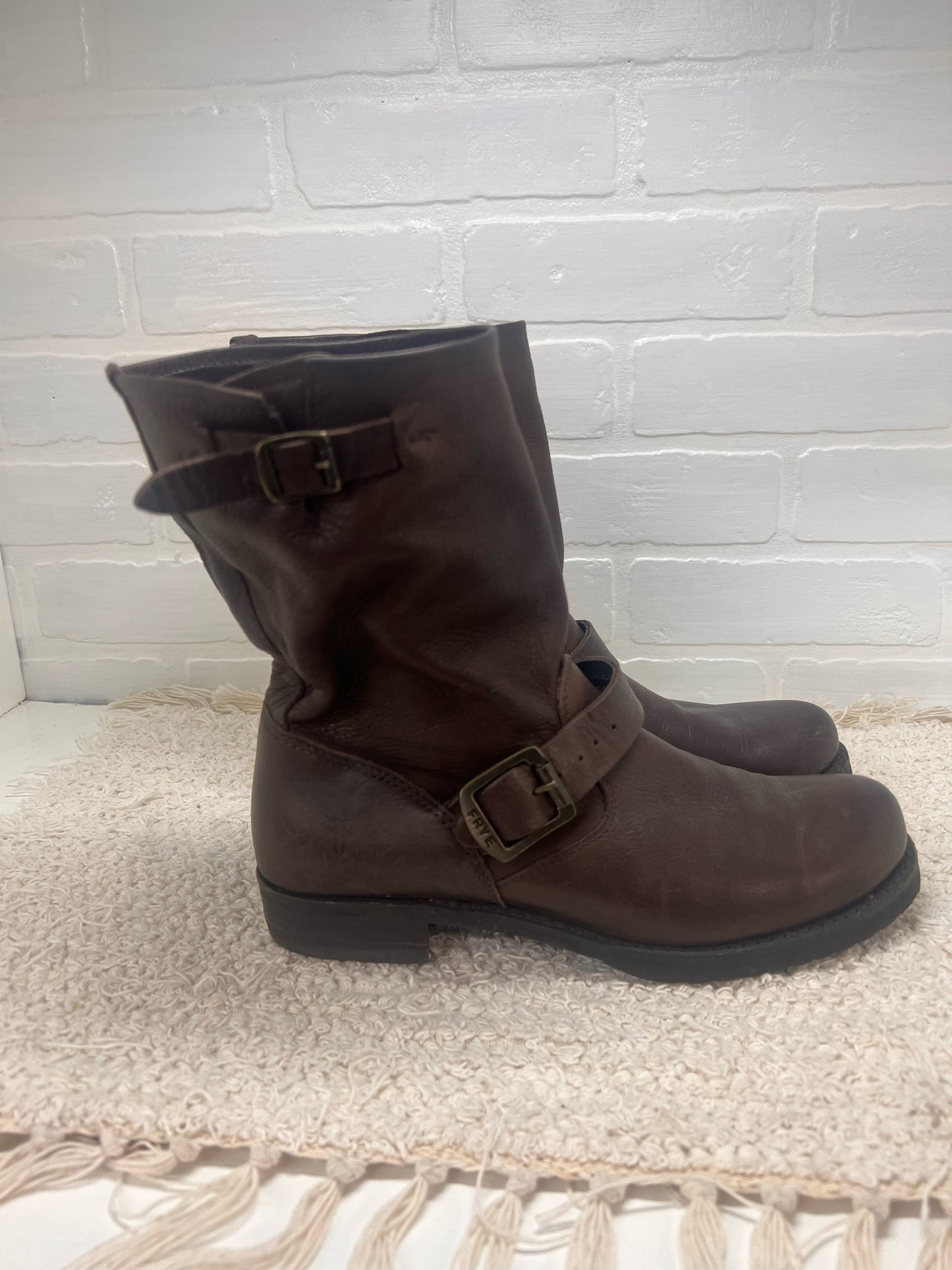 Frye Veronica Brown Leather Boots