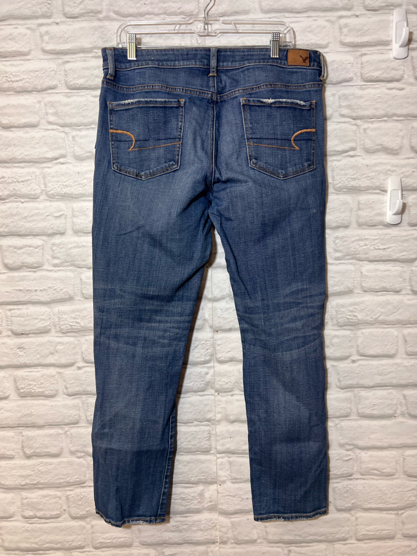American Eagle Distressed Straight Leg Jeans - Long