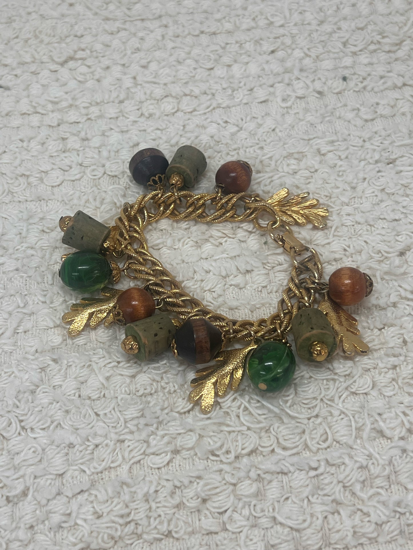Vintage Fall Themed Charm Bracelet