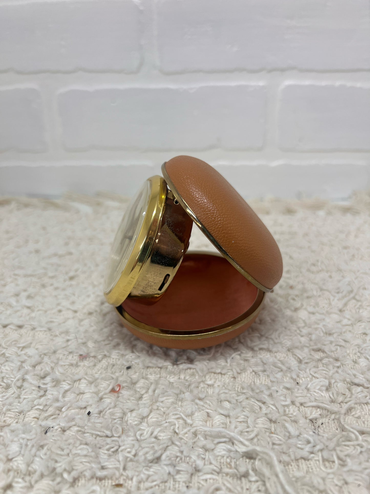 Vintage wind up travel alarm clock