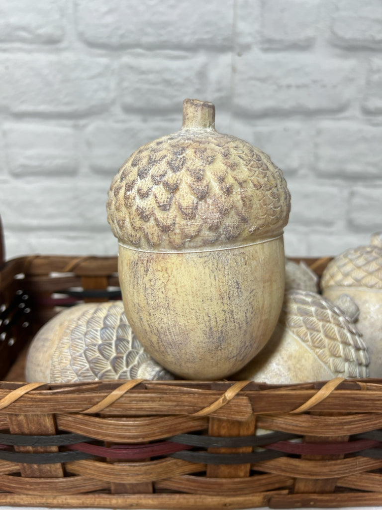Large faux wood acorn